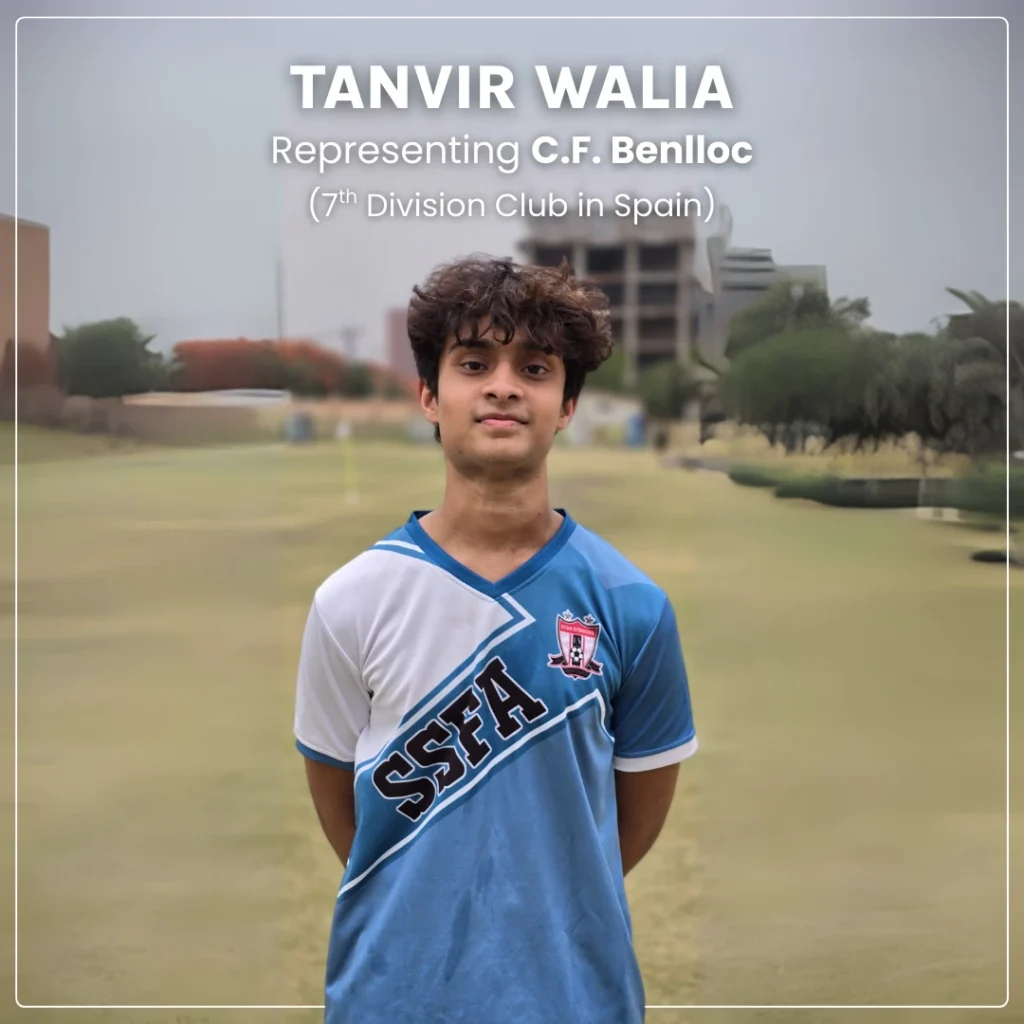 Tanvir Walia C.F. Benlloc 7th division club in Spain Success Stories Star Strikers Football Academy